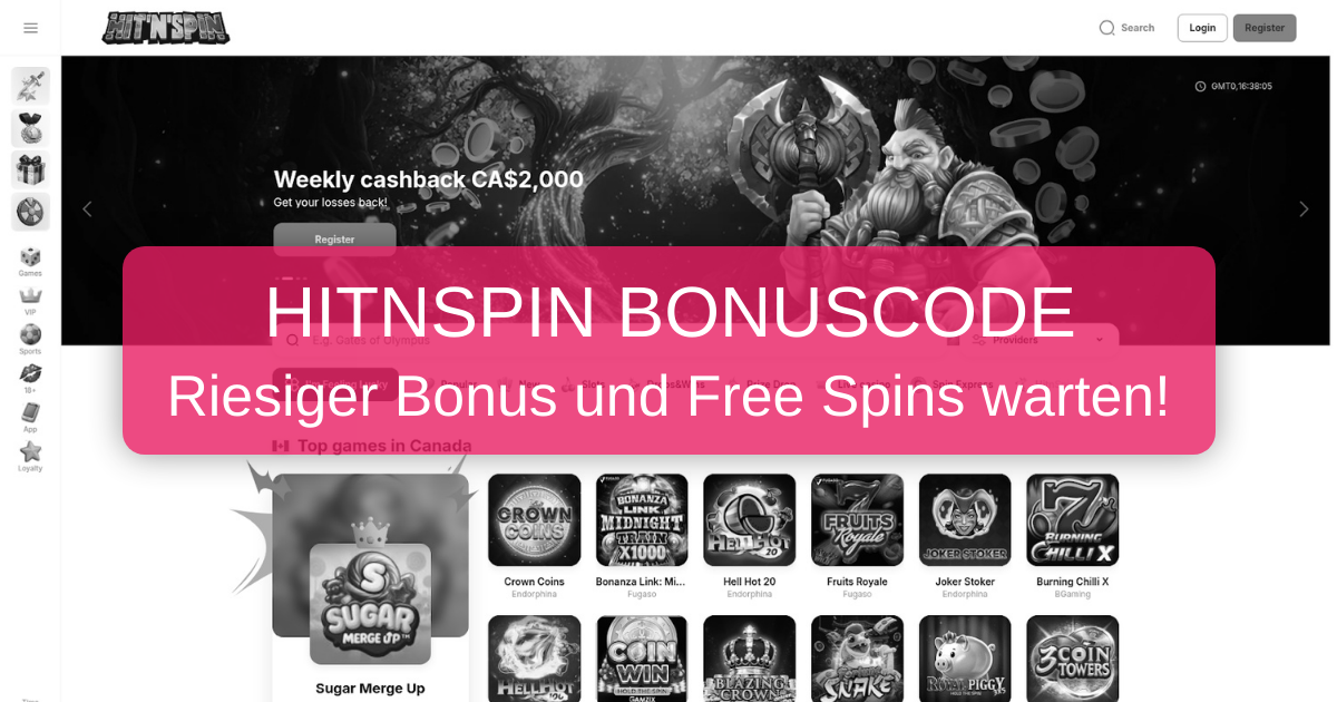 Hitnspin Casino Bonus Code ohne Einzahlung nutzen